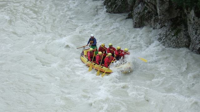 Raften op de Soča